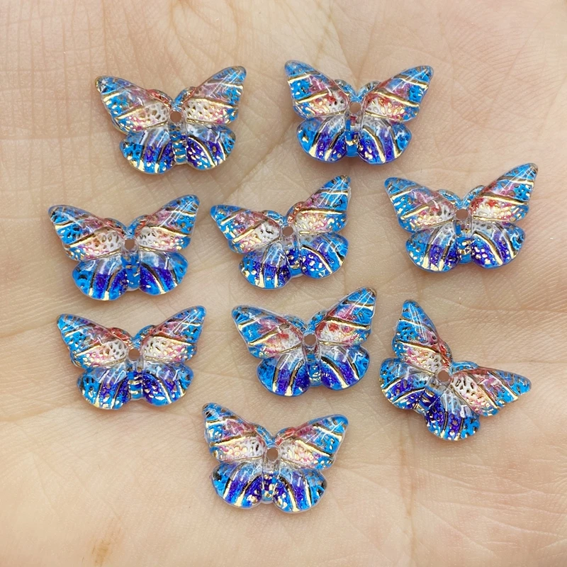 5pcs Butterfly Flatback Acrylic Cabochon Embellishment Scrapbooking Kawaii Craft 