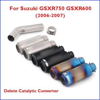 

Motorcycle Exhaust Pipe Muffler Escape Silencer Middle Link Tube Connection for Suzuki GSXR600 GSXR750 2006 2007