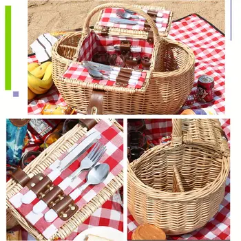 

Modern Design Baby Bassinet Wicker Picnic Storage Basket