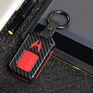 1 комплект ABS Автомобильный Дистанционный брелок для ключей брелок для Honda Civic Accord подходит для CRV crosxrv Crosstour HRV Jazz автомобильный Стайлинг - Название цвета: carbon red