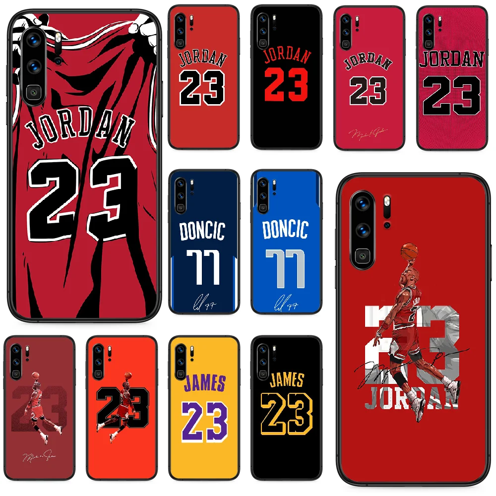 

Basketball Jersey Jordan kobe james doncic Phone case For Huawei P 9 Smart 10 20 30 40 8 Lite Mini Z 2019 Pro black cell cover