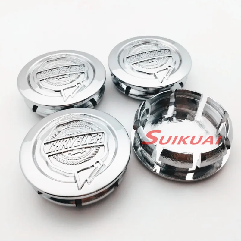 

4pcs 54mm or 64mm Chrysler 3D Auto Car Wheel Center Hub Cap Logo Wheel Center Caps Badge Rim Center Caps Covers Hub Cover Emblem