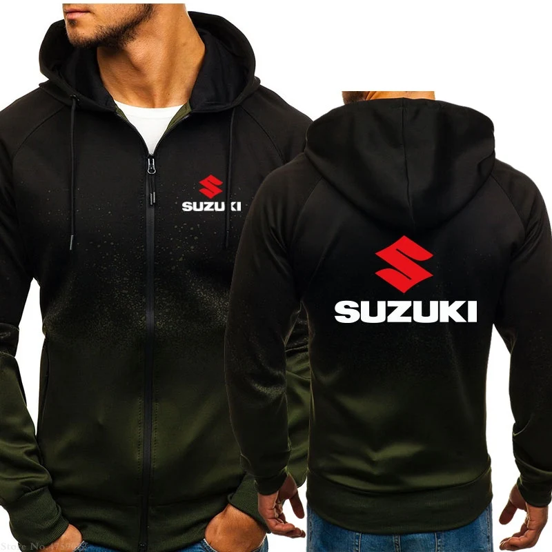 Толстовка на молнии с модным принтом и длинным рукавом с капюшоном Suzuki, толстовки, Лидер продаж, повседневная одежда