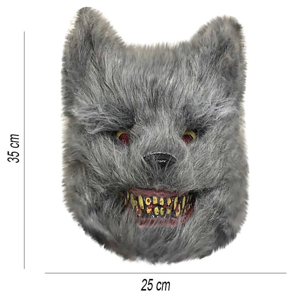 Muqgew Хэллоуин косплей страшная маска волка косплей вечерние Животные костюм для взрослых реквизит для украшения вечеринки маска для лица# WS