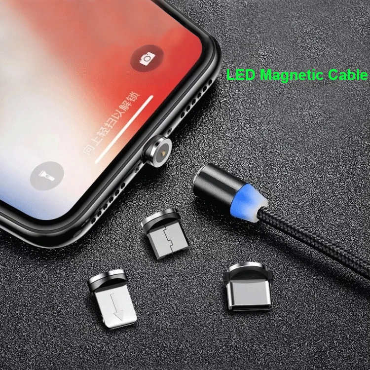 Магнитный светодиодный кабель для быстрой зарядки iPhone XR XS MAX X 8 7 6S Plus 5 | Мобильные