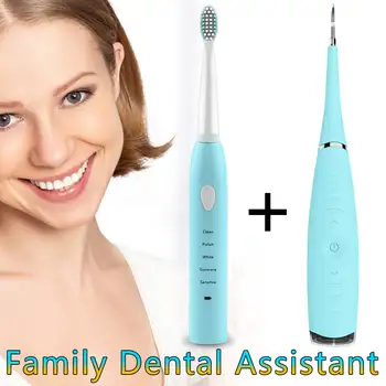 

Powerful Toothbrush Electric Sonic Dental Scaler Tooth Calculus Portable Remover Stains Tartar Dentist Brush Heads Oral Hygiene
