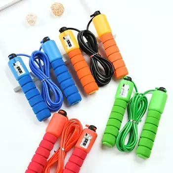 

Jump Rope Kids Fitness Skipping Rope Adjustable Speed Rope with Counter Foam Handle for women men