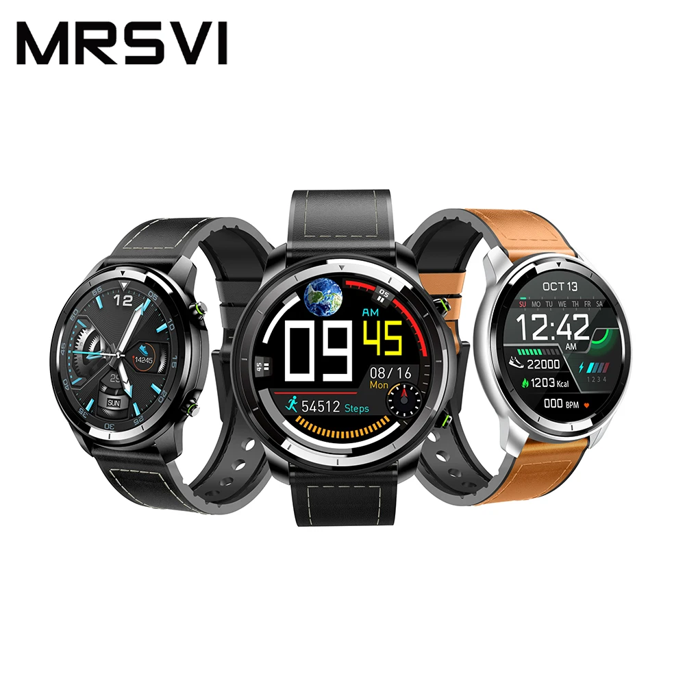 Смарт-часы MRSVI H15 мужские с сенсорным экраном HD пульсометром и беспроводной