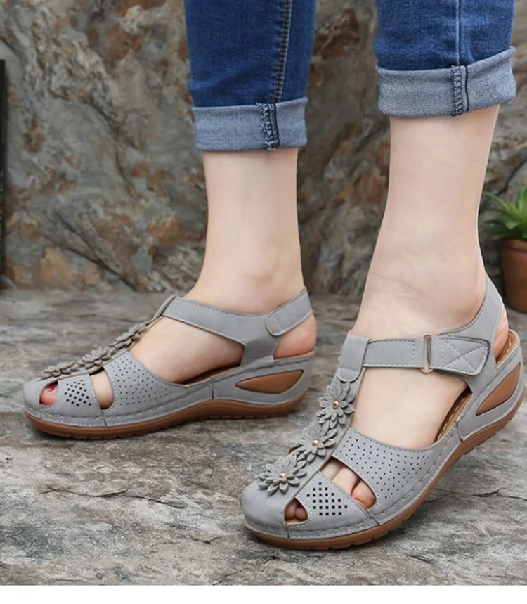 Women Sandals Plus Size 44 Wedges Shoes Woman Heels Sandals Chaussures Femme Soft Bottom Platform Sandals Gladiator Casual Shoes