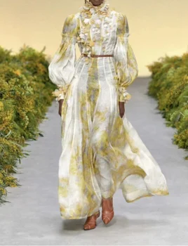 

Long Dress Top Quality Long SLeeve Elegant Yellow Baanquet Celebrity Party Dresses Sexy Dress