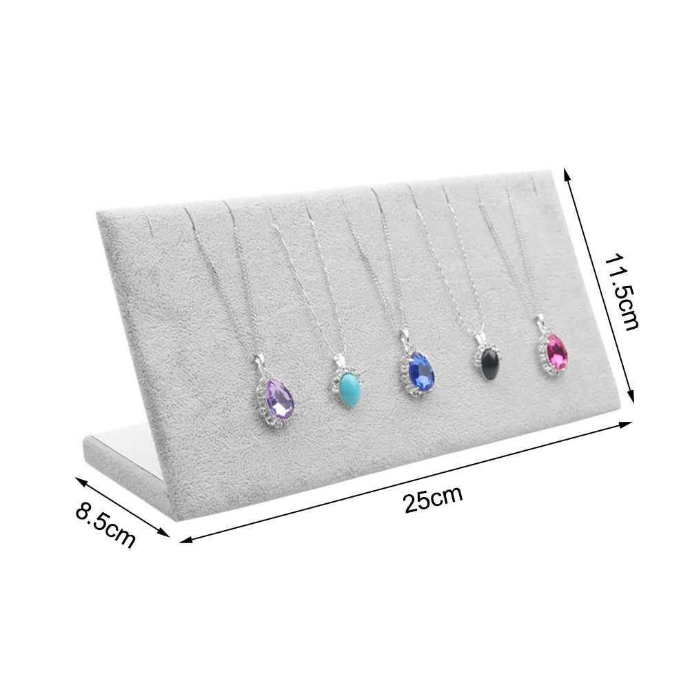  L Shape Velvet Necklace Chain Bracelet Display Stand Board Jewelry Holder Rack Jewelry Display Prop
