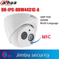 Dahua ip-камера 4MP Poe IPC-HDW4431C-A IR30M мини-камера H.265 H.264 IVS WDR Встроенный микрофон cctv сети многоязычный ONVIF