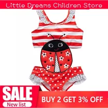 Прямая поставка, детская одежда для купания, Цельный купальник, детская одежда для купания для девочек, купальный костюм с желтой Пчелой, купальный костюм детское бикини, солнцезащитный костюм с рисунком