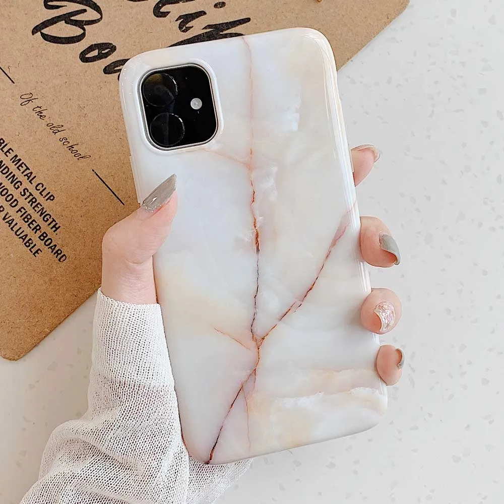 MYL4 Роскошный мраморный силиконовый чехол для телефона для iphone 11 Pro XS Max X XR 7 8 6 6S Plus Чехол Мягкий ТПУ задняя крышка для iphone 8 7 Plus Funda - Цвет: MYL4