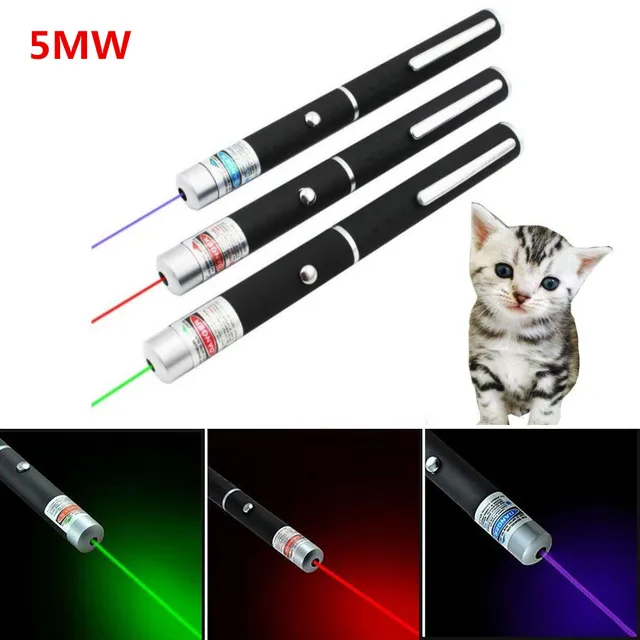 Online Sale: 5MW LED Laser Pet Cat Toy Red Dot Light Sight 530Nm 405Nm 650Nm Interactive Pen Pointer-