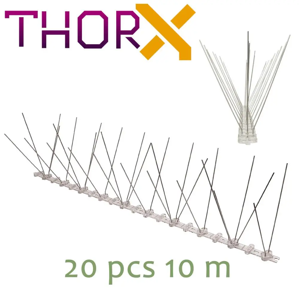 MH-03-TP 3 ряда шипы для отпугивания голубей птица шип на поликарбонатной основе-высокое качество решение для шипы для контроля птиц - Цвет: MH-03-TP-10M