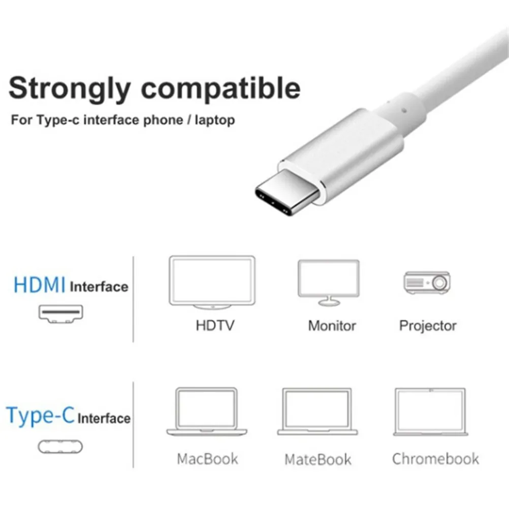 Usb type C-HDMI конвертер 4K* 2K USB C type-C адаптер кабель для Samsung Galaxy S8 S9 Note 8 для Macbook