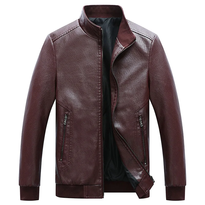 AliExpress весенняя и осенняя новая стильная мужская кожаная куртка из искусственной кожи
