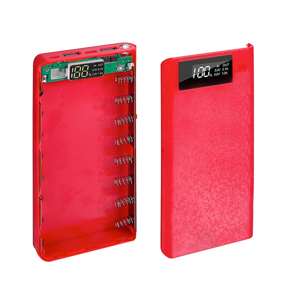 Портативный 18650 Внешний USB зарядное устройство для аккумулятора type-C lcd DIY мобильный аккумулятор зарядное устройство Чехол для зарядки
