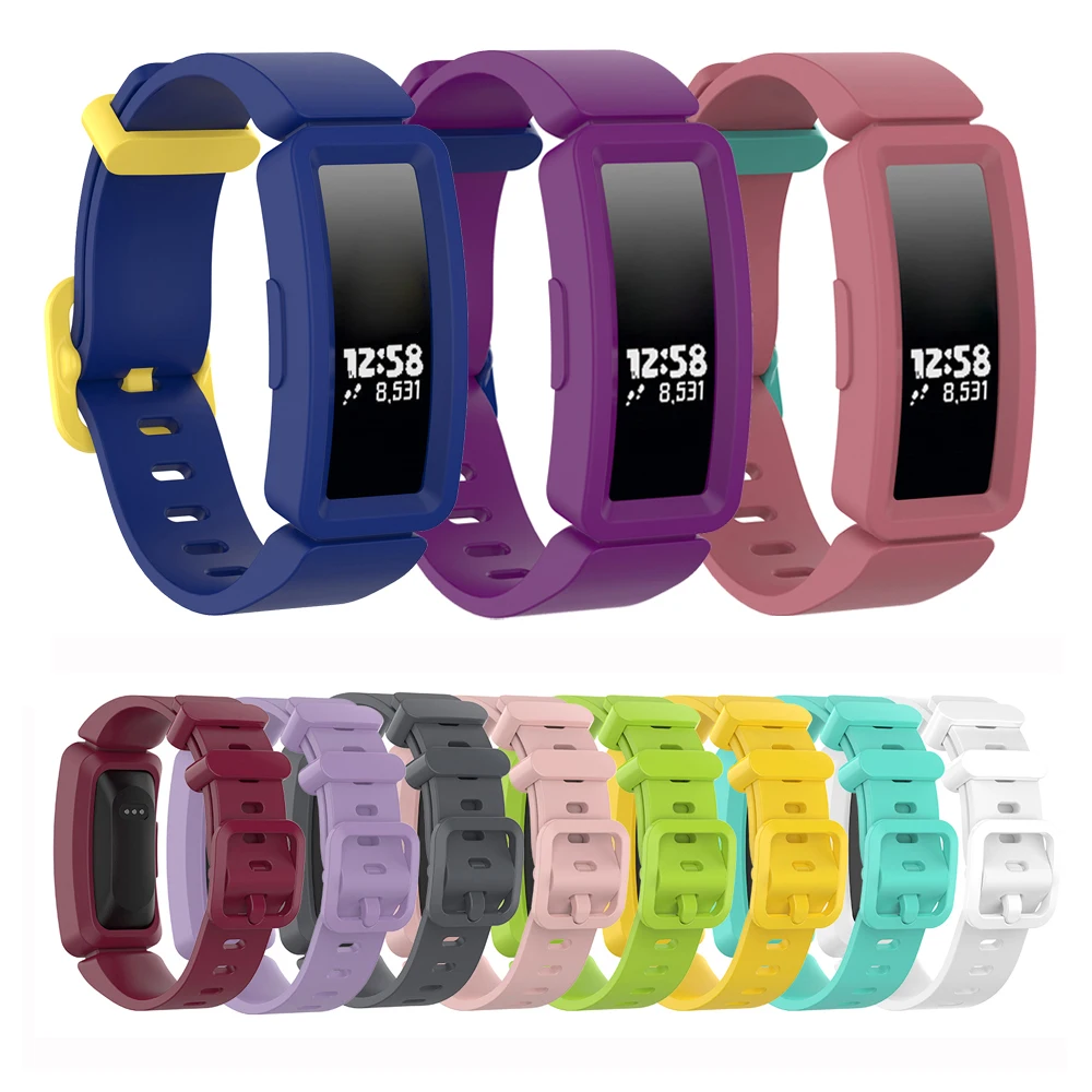 Для Fit bit Ace 2 Inspire HR модные спортивные Смарт часы мягкий силиконовый сменный