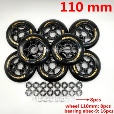 Скорость колеса 90 мм 85 черный подшипник ABEC-9 - Цвет: black 110 mm
