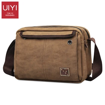 

UIYI PVC leather messenger crossbody bag casual Korean camouflage geometry anti-theft bagpack large capacity one shoulder bag