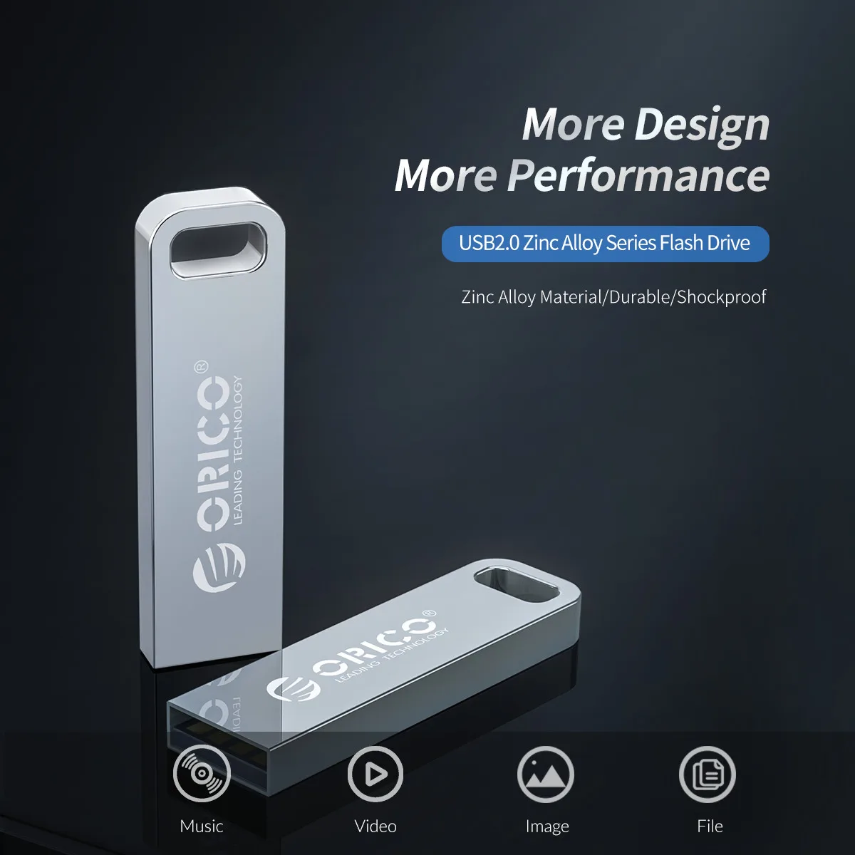 ORICO USB2.0 флеш-накопитель 64 ГБ 32 ГБ оперативной памяти, 16 Гб встроенной памяти, флэш-карта памяти, Флеш накопитель USB2.0 usb-накопитель Водонепроницаемый металлическое серебристое Memoria cel USB