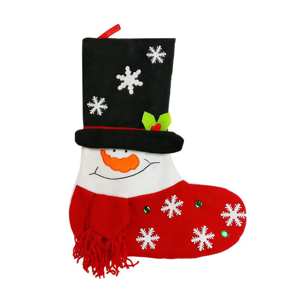 1PC Christmas Stocking Cartoon Xmas Gift Stocking Santa Claus Hangable Stockings for Home Christmas Tree Christmas Decor