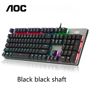 

104 Keys Universal Switch RGB Backlight Wired Keyboard Computer Accessories Metal Anti Ghosting Home Office Gaming Mechanical