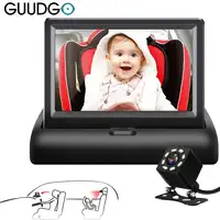 GUUDGO HD Baby Monitor with Camera LCD Screen Kids Babies Chilldren Monitor Night Vision Video Camera Surveillance for Car