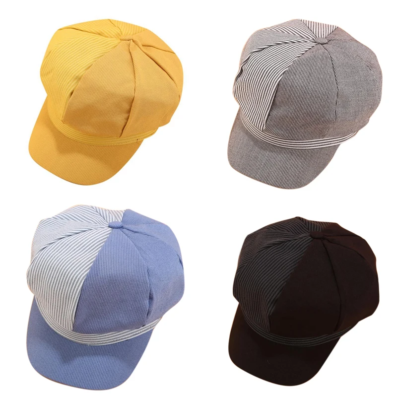 Модная шапка художника газетчика, женский берет, осенне-зимняя восьмиугольная шапка, 4 цвета, берет, шапка