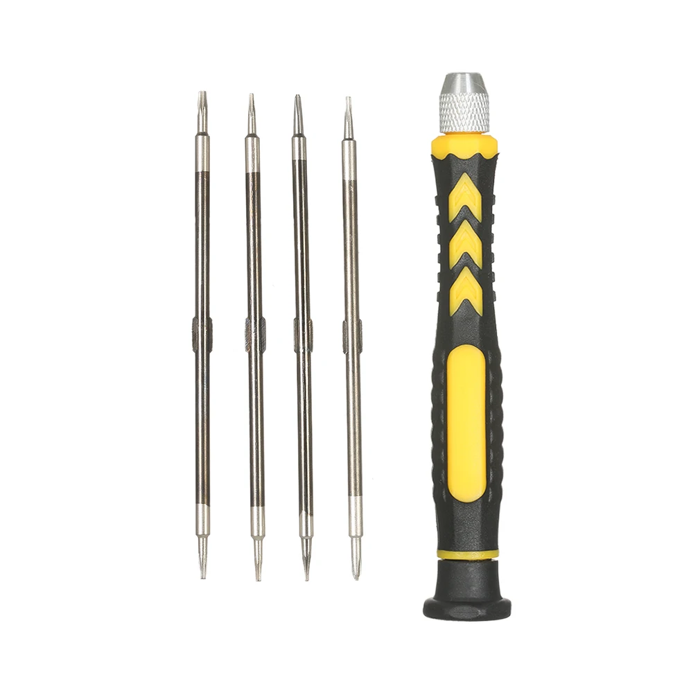 Meterk 5 в 1 отвертка Torx Набор с магнитной плоская и крестообразная отвертка Биты электрические инструменты для ремонта работы набор ручных инструментов - Цвет: Phillips and Torx