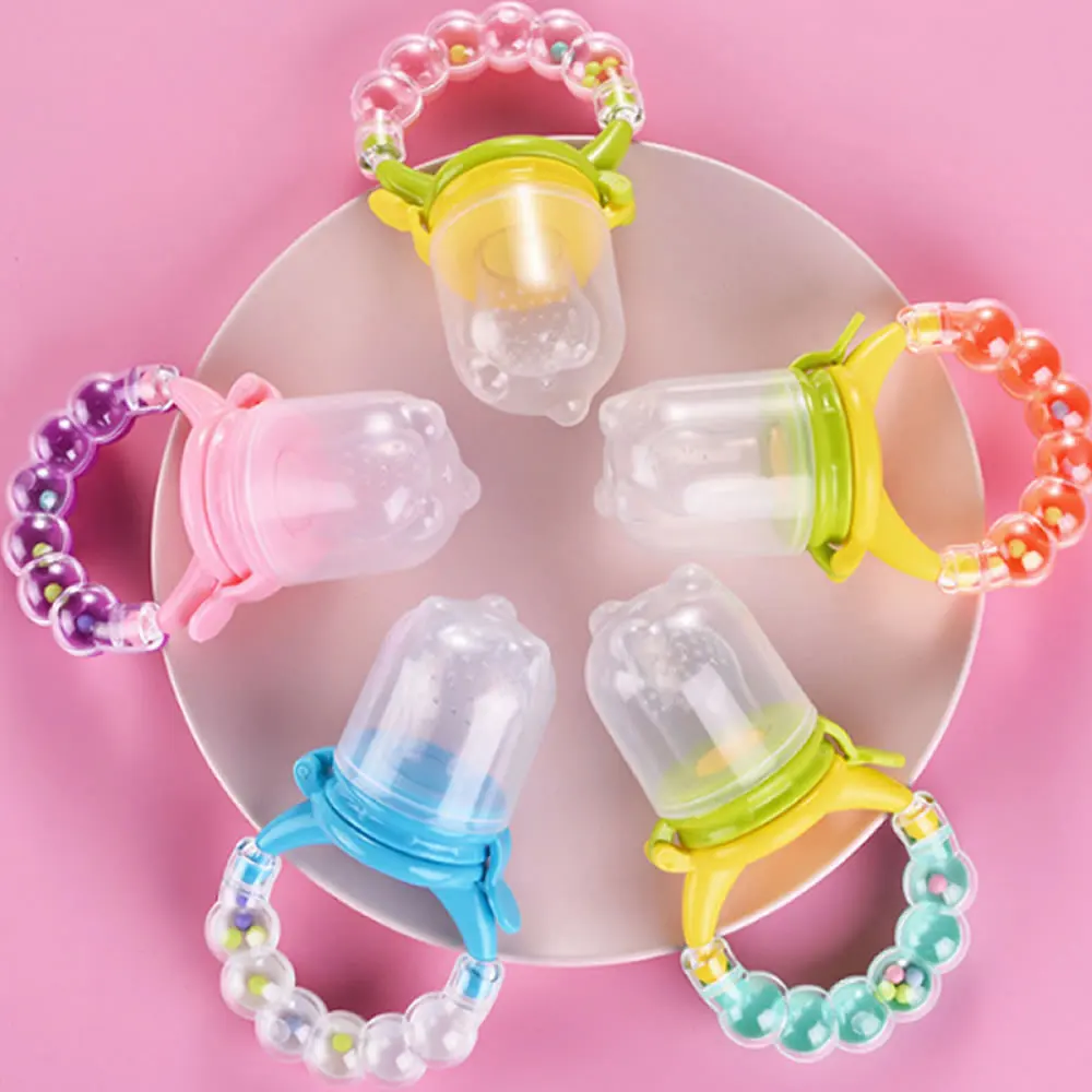 Baby Feeder Spoon nutritious fruits and vegetables bite bell ring consisting chew toy Baby Feeding spoon Nipple Soother Bottle 2