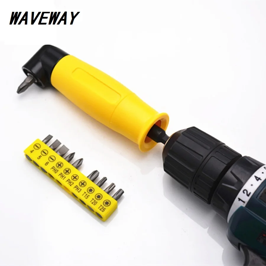 Right Angle Electric Drill Extension 90 Degree Batch Bender Cornerer Turn Labor-Saving Bending Positive Negative Screwdriver