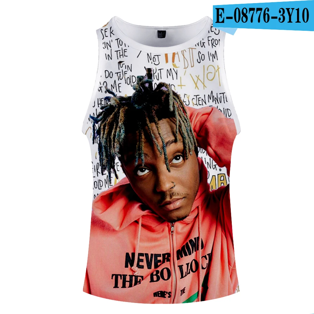 Juice WRLD Мужская/Женская майка KPop без рукавов жилет для бодибилдинга Харадзюку хип-хоп сарафан майки летние для фитнеса - Цвет: 3d