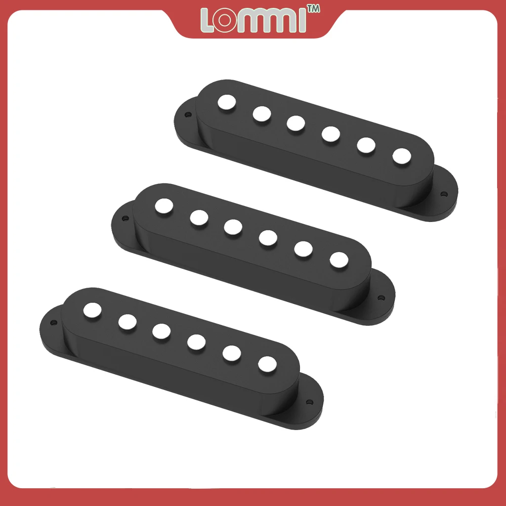 

LOMMI SSS Single Coil Pickup Ceramic Magnet 48-50-52mm Guitar Neck Pickup Electric Guitar Pickup For ST Electric Guitar Black