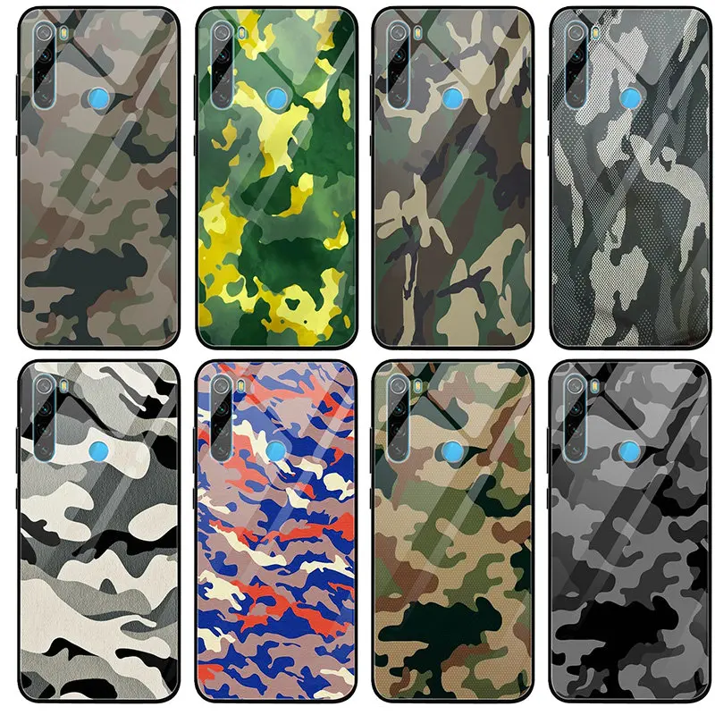 Tempered Glass Phone Case for Xiaomi Mi Redmi Note 4 4X 5A 5S S2 7 7A 8 8A 9 SE A1 A2 Lite Plus Camouflage Camo Army Desert | Мобильные