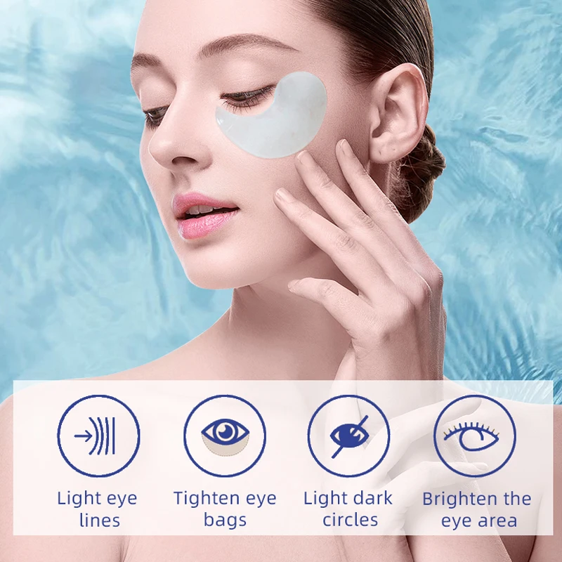Hyaluron Acid Eye Mask 60pcs for Puffiness and Dark Circles Moisturizing Hyaluronic Collagen Gel Eye Patches collagen eye mask eye mask patch
