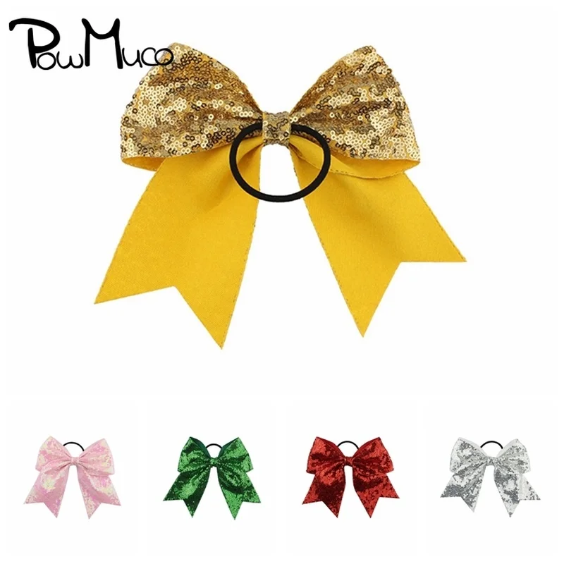 

Powmuco 8 Inches Dovetail Glitter Sequins Bowknot Toddler Hair Rope DIY Handmade Bows Elastic Headband Hairstyle Design Tools