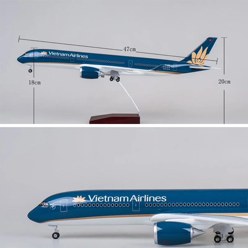 47 см 1/142 масштабная модель самолета Boeing B787 Vietnam Airlines A350 модель самолета с колесами-светильник для коллекции полимерных самолетов