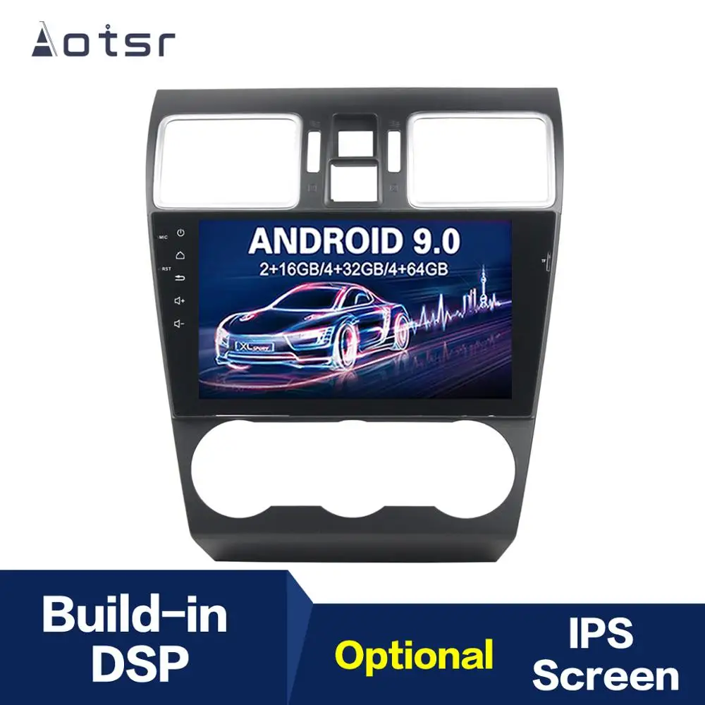Android 9 4+ 64G DSP ips Автомобильный плеер gps навигация для Subaru WRX/XV головное устройство мультимедийный Кассетный плеер рекордер