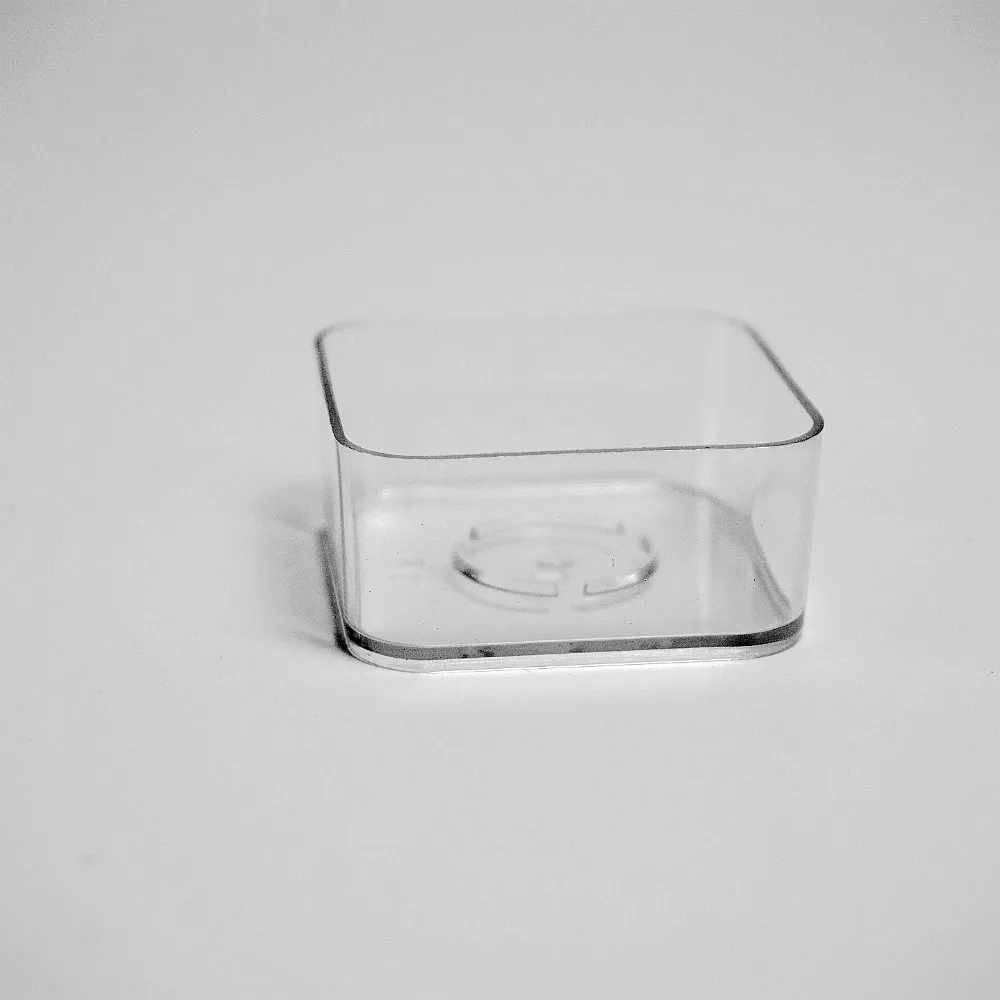 High Transparency  Square shape Tealight Candle Containers 20 pcs For DIY Scented Weddings Candle