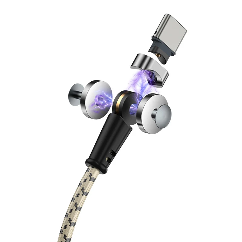 

Universal 180° rotation Magnetic USB Cable Fast Charging Cable Magnet Charger Cable For iPhone XR XS Max X