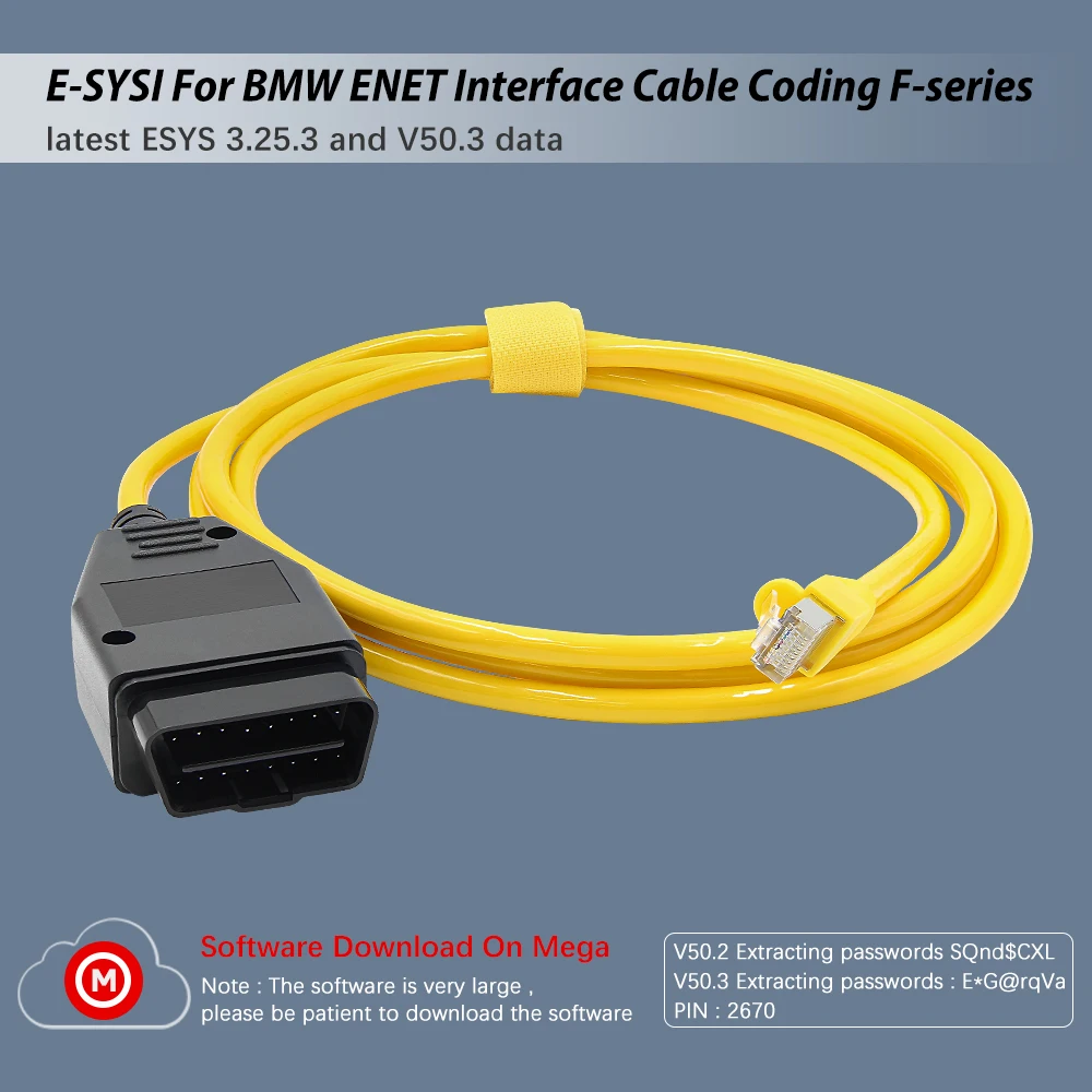 ESYS кабель ENET для BMW F Series обновление скрытых данных E SYS ICOM программатор ECU OBD OBD2