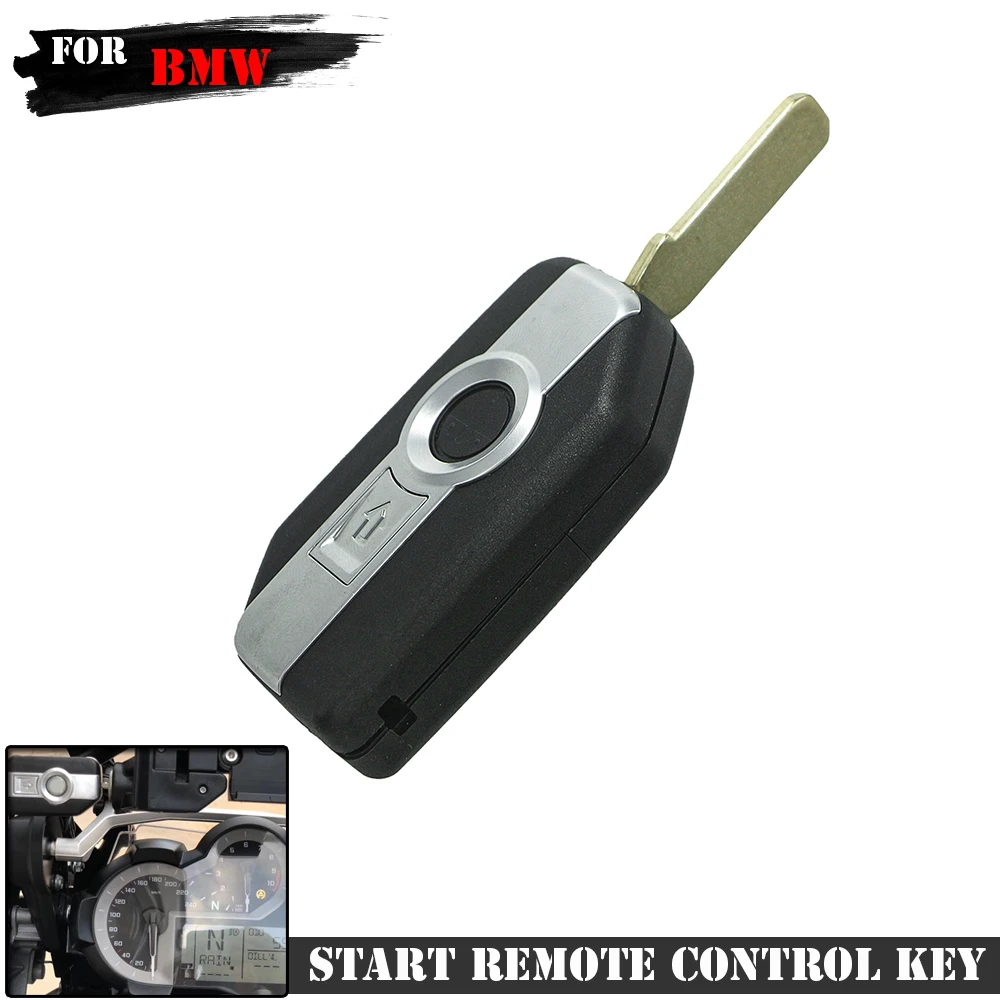 Start Remote Control Key Uncut Blade One-Click Keyless Case Holder Package For BMW R1200GS R1250GS R1200RT K1600 GT GTL F750GS isu5 12 a universal uncut remotes flip key blade for isuzu isu5 12 blank key blade uncut for car remote control key