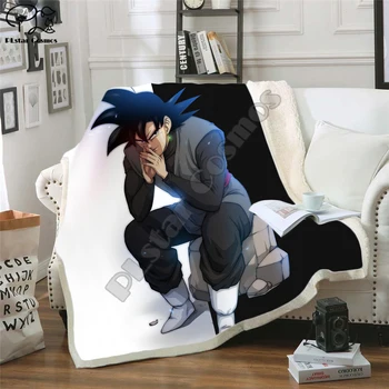 

Anime Dragon Ball 3D Printed Sherpa Blanket Couch Quilt Cover Travel Bedding Outlet Velvet Plush Fleece Blanket Bedspread style7