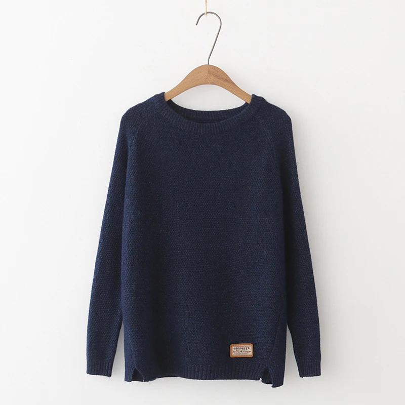 Women Knitted Sweater O-neck Casual Female Sweaters 5 Colors Available Female Pullover Basis Pull Jumper trui