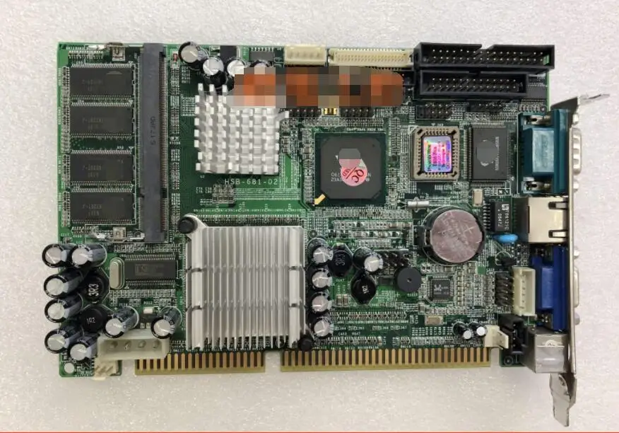 HSB-681-02 100%  임베디드 IPC 보드 ISA 슬롯 산업용 마더 보드, 하프 사이즈 CPU 카드, PICMG1.0 메인 보드, CPU RAM 포함