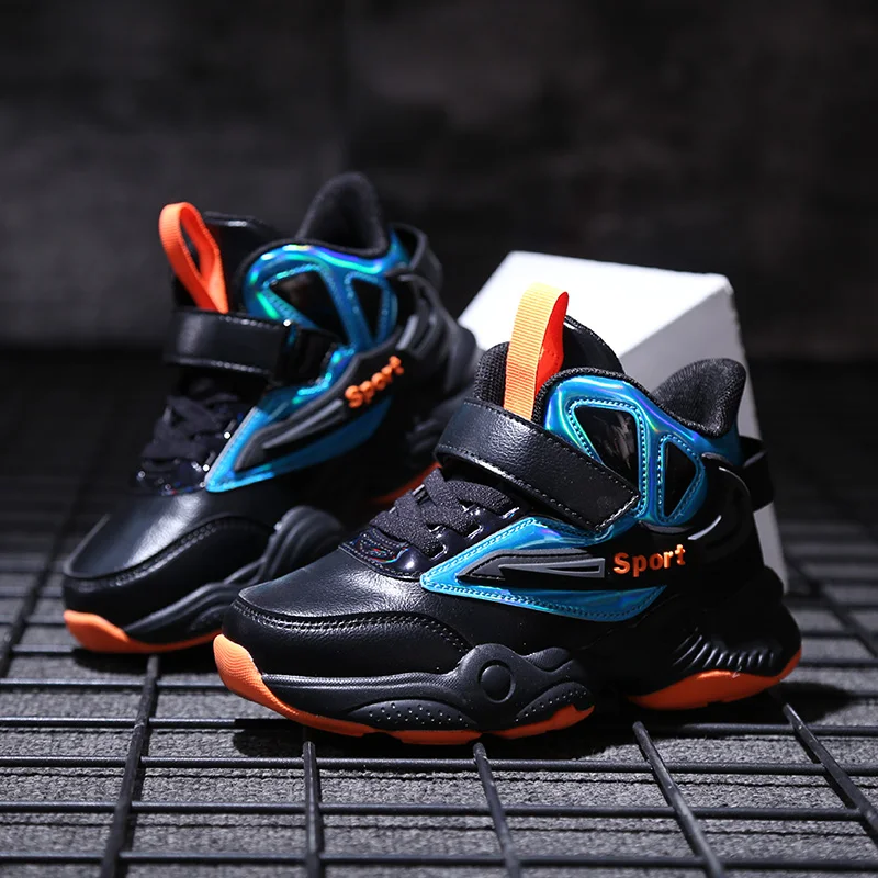 Sapatos de Basquete de Couro do Menino Sapatos de Basquete Tênis para Crianças Virgem à Prova Ulknn Crianças Leve Grande Couro Dwaterproof Água 13 High Quality Mamãe e Bebê