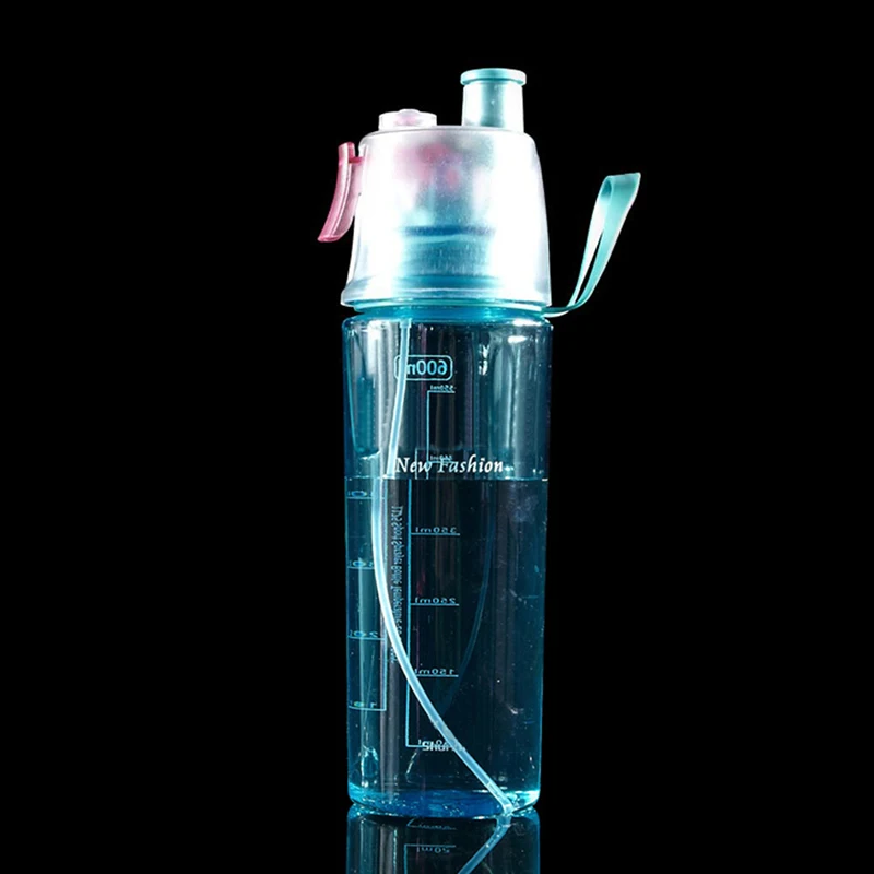 600 blue(spray) ROEGADYN уличная велосипедная бутылка для воды 400/600 мл Спортивная бутылка для бега переносная Спортивная бутылка Студенческая Беговая бутылка - Цвет: 600 blue(spray)